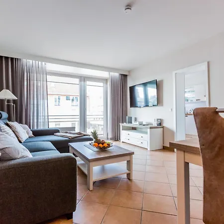 Strandnixe 204 Mit 2 Schlafzimmer, Fahrstuhl, 3 X Tv Und Westbalkon,geschirrspueler , Pkw Stellplatz, Wlan ! דירה